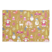 Joy Christmas Gold Kissenbezug (Rückseite)