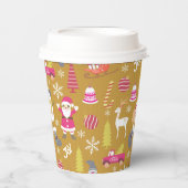 Joy Christmas Gold Pappbecher (Vorderseite)