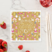Joy Christmas Gold Serviette (Beispiel)