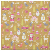Joy Christmas Gold Stoff (Muster)