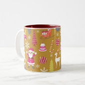 Joy Christmas Gold Zweifarbige Tasse (Vorderseite Links)