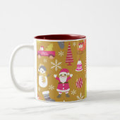 Joy Christmas Gold Zweifarbige Tasse (Links)