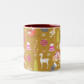 Joy Christmas Gold Zweifarbige Tasse (Mittel)