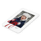 JOY Christmas Holiday Foto Magnet (Linke Seite)