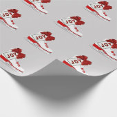 Joy Christmas Ice Skate Paket Geschenk vorhanden Geschenkpapier (Ecke)