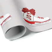 Joy Christmas Ice Skate Paket Geschenk vorhanden Geschenkpapier (Rolleneckpunkt)