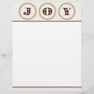JOY Christmas Letter Paper / Weihnachtsgeschichten