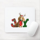 Joy Christmas Lights Long Haired Dachshund Dog San Mousepad (Mit Mouse)