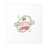 Joy Christmas Lover Notizblock (Vorderseite)