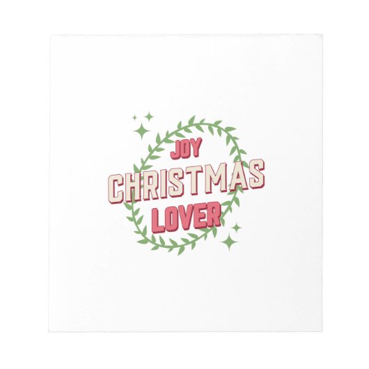 Joy Christmas Lover Notizblock (Vorderseite)