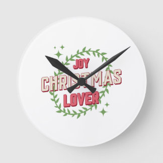 Joy Christmas Lover Runde Wanduhr