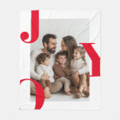 JOY Christmas | Personalisierter Familienurlaub Fo Fleecedecke (Vorderseite)