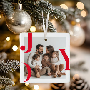 JOY Christmas Personalisiertes Foto Keramikornament
