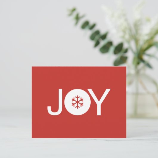 Joy Christmas Postcard Postkarte (Stehend Vorderseite)