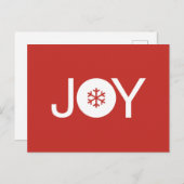 Joy Christmas Postcard Postkarte (Vorne/Hinten)