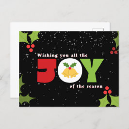 Joy Christmas Postcard Postkarte