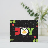 Joy Christmas Postcard Postkarte (Stehend Vorderseite)