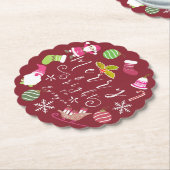 Joy Christmas Red Wine Untersetzer (angewinkelt)