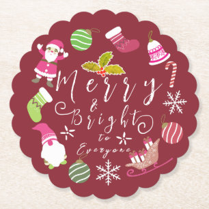 Joy Christmas Red Wine Untersetzer