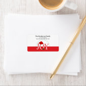 Joy Christmas Rücksendeadresse Adressaufkleber (Insitu)