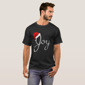 Joy Christmas Santa Hat Christmas Joy   T-Shirt (Vorne ganz)
