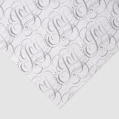 Joy - Christmas Silver Imitats Foil Calligraphy Seidenpapier (Ausschnitt)