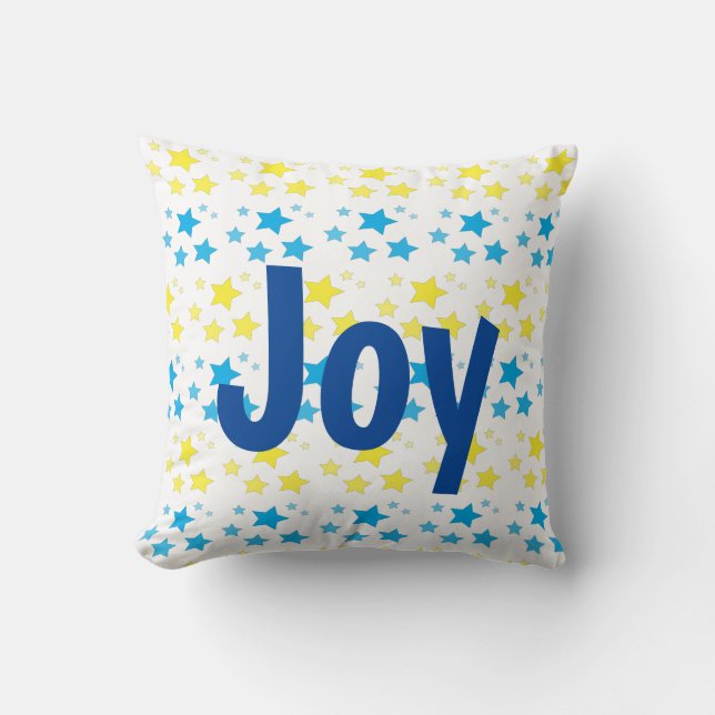 Joy Christmas Star Pillow Kissen (Vorderseite)