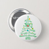 Joy Christmas Tree Button (Vorne & Hinten)
