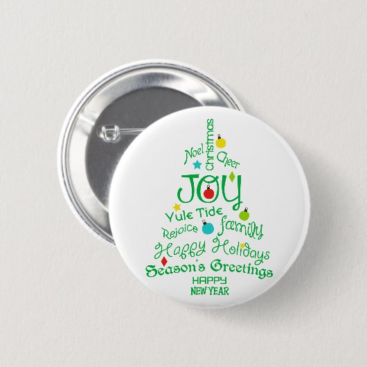 Joy Christmas Tree Button (Vorne & Hinten)