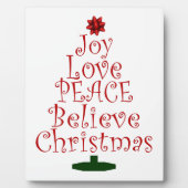 Joy Christmas Tree Fotoplatte (Vorderseite)