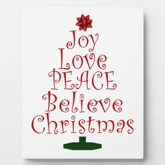 Joy Christmas Tree Fotoplatte (Vorderseite)