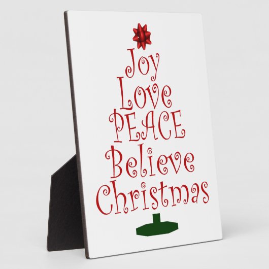 Joy Christmas Tree Fotoplatte (Seite)