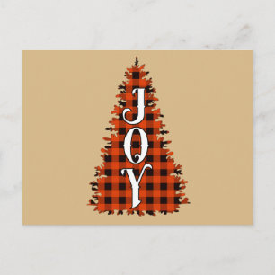 Joy Christmas Tree Postkarte
