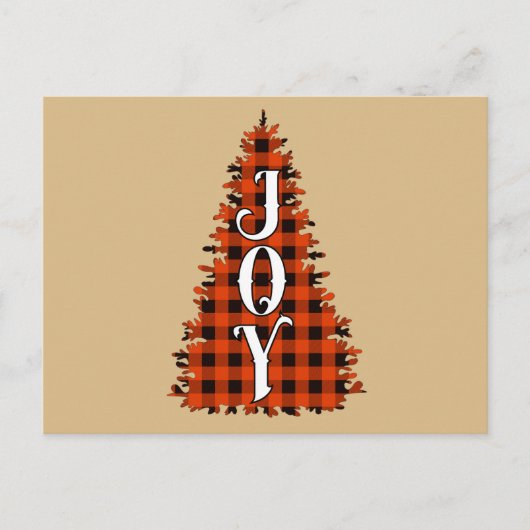 Joy Christmas Tree Postkarte (Vorderseite)