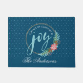 Joy Christmas Wreath Elegant Fußmatte (Vorderseite)
