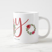 JOY Christmas Wreath Foto Jumbo-Tasse (Rechts)