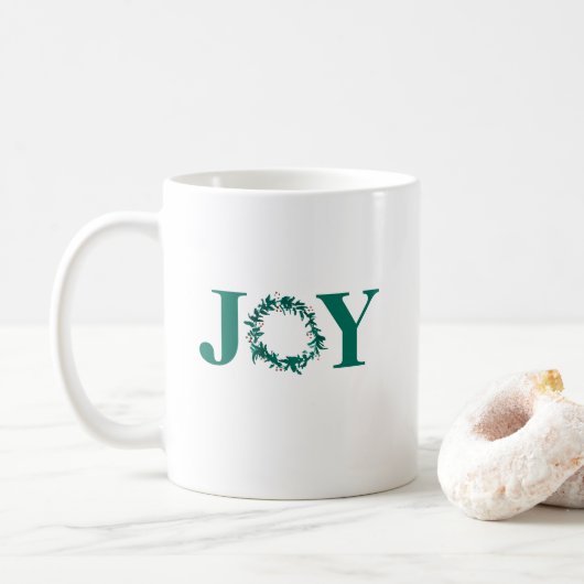 Joy Christmas Wreath mit Berries Kaffeetasse (Mit Donut)
