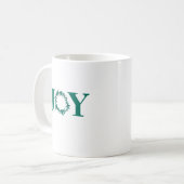 Joy Christmas Wreath mit Berries Kaffeetasse (Vorderseite Links)