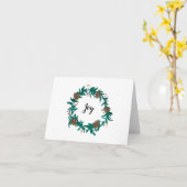 Joy Christmas Wreath Painting Karte (Gelbe Blume)