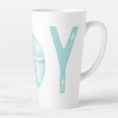 Joy Coastal Ocean Aquamarin Watercolor Sand Dollar Milchtasse (Rechts)