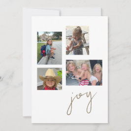 Joy Collage Foto Flat Holiday Card Feiertagskarte