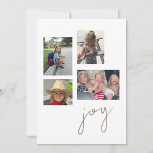 Joy Collage Foto Flat Holiday Card Feiertagskarte