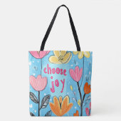 Joy Colorful Blume Art Tasche (Vorderseite)