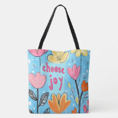 Joy Colorful Blume Art Tasche (Rückseite)