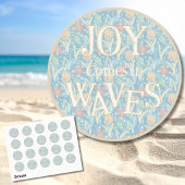Joy Comes in Waves – Boho Beach  Runder Aufkleber
