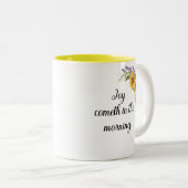 Joy Cometh in the Morning Mug Zweifarbige Tasse (VorderseiteRechts)