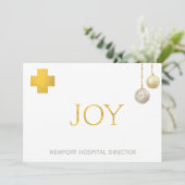 *~* JOY Corporate Business Medical Holiday Card (Stehend Vorderseite)