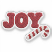 Joy Crochet Weihnachten Aufkleber (Vorderseite)