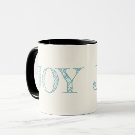 Joy Custom Color Tasse Weihnachtsgeschenk Tasse (Vorderseite Links)