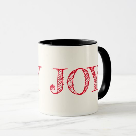Joy Custom Color Tasse Weihnachtsgeschenk Tasse (VorderseiteRechts)